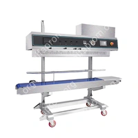 Вертикальный конвейерный запайщик FRP-1120LH (SS) (нерж.,каплеструйный принтер,откачка/наполн. возд)