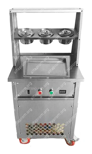 Фризер для жареного мороженого Foodatlas KCB-1F (контейнеры, стол для топпингов)