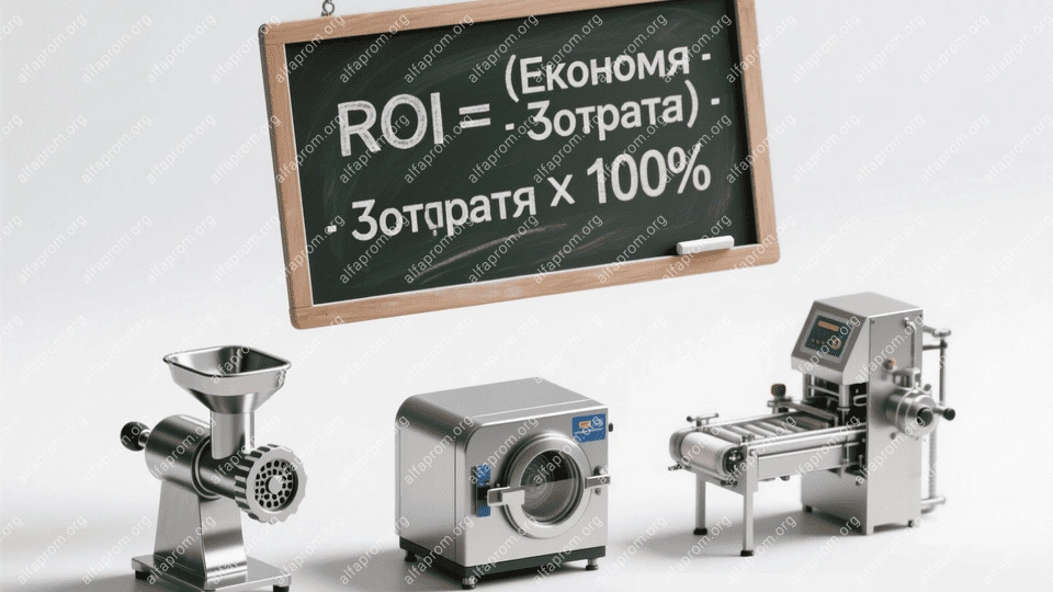 Как рассчитать ROI пищевого оборудования: Практическая формула и кейсы для мясорубки, автоклава, упаковщика